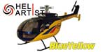 HA450BO003 HA 450 BO 003 - 450 BO105 BO 105 Fiber Glass Fuselage (Yellow Blue)
