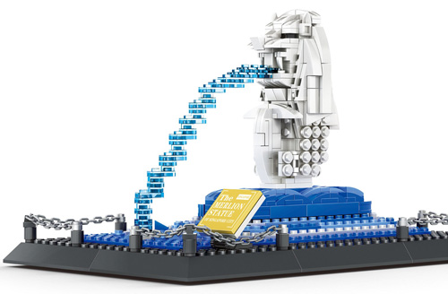 W4218 - Merlion Statue Singapor (503 Teile) Wange W4218 W4218 - Merlion Statue Singapor (503 Teile) Wange W4218