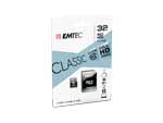 0443-ETC - EMTEC Classic microSDHC 32GB Class 10 inkl. Adapter
