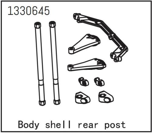 AB-1330645 - Karosseriehalter hinten - Yucatan Absima AB-1330645