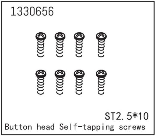 AB-1330656 - Flachkopfschraube selbstschneidend ST2.510 Absima AB-1330656