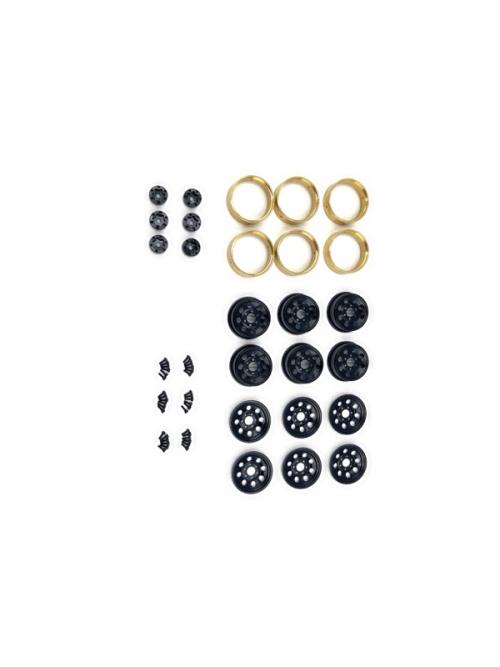 AB-240480 - CR-18P 6X6 1.2 Steelie Bead Lock Wheel ( Black ) Absima AB-240480