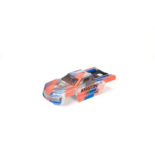 ARA-1517 - 1_8 Painted Body with Decals. Blue_Orange: KRATON 6S BLX V6 ARRMA ARA-1517