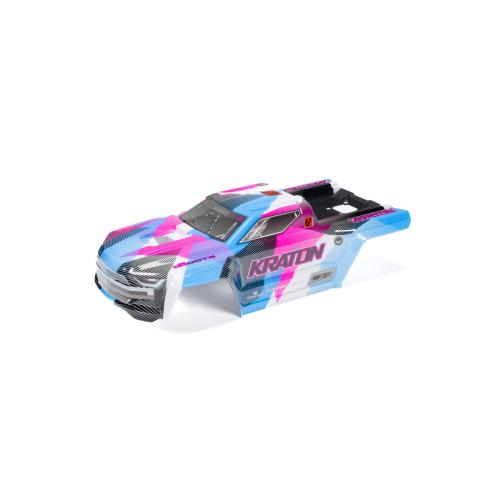 ARA-1518 - 1_8 Painted Body with Decals. Blue_Pink: KRATON 6S BLX V6 ARRMA ARA-1518