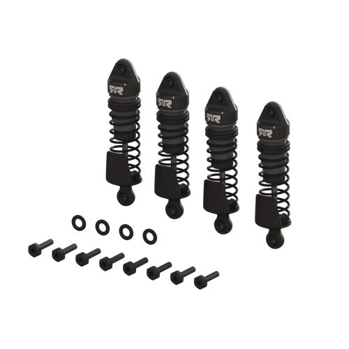 ARA-1560 - Aluminum Shock Set. 58mm Length. 2000cSt Oil. Gunmetal: GROM ARRMA ARA-1560