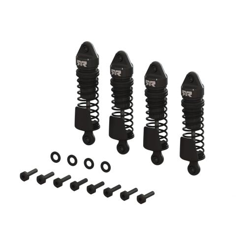 ARA-1567 - Aluminum Shock Set. 58mm Length. 1000 cSt Oil (4). Black: GROM ARRMA ARA-1567