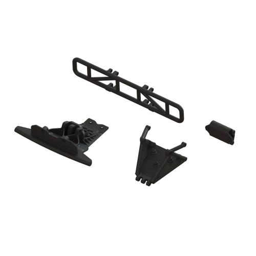 ARA-1577 - Lower Skid And Bumper Mount Set. Black ARRMA ARA-1577