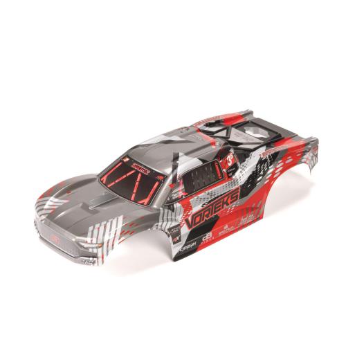 ARA-2143 - VORTEKS Clipless Painted Decaled Body. Rot ARRMA ARA-2143