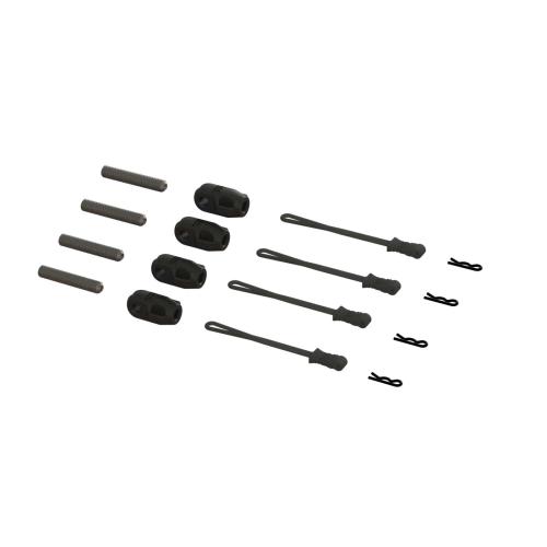 ARA320477 - Brace Rod Ends with Pins And Retainers (4) ARRMA ARA320477