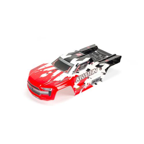 ARA402215 - 1_10 Painted Trimmed Body with Decals. Red: KRATON 4X4 BLX ARRMA ARA402215