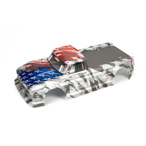 ARA410006 - 1_7 Painted Body. Silver_Red: INFRACTION 6S BLX ARRMA ARA410006
