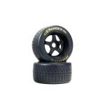 ARA550085 - dBoots Hoons 53_107 2.9 Pre-Mounted Belted Tires. Gold. 17mm Hex. 5-Spoke (2)