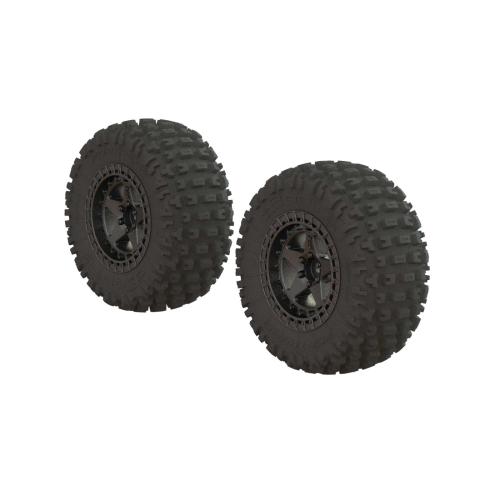 ARA550087 - Dboots Fortress SC Tire Set Glued Gun Metal (2) ARRMA ARA550087