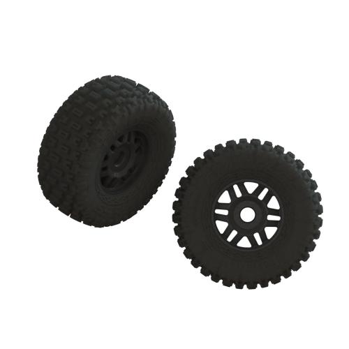 ARA550110 - dBoots FORTRESS LP Tire Set Glued Black (2) ARRMA ARA550110