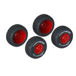 ARA550116 - dBoots FORTRESS Tire Set Glued. Red (2 Pairs)