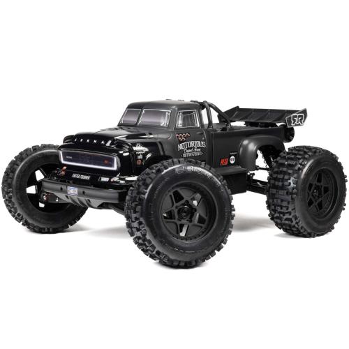 ARA8611V6T1 - 1_8 NOTORIOUS 6S V6 4X4 BLX Brushless Stunt Truck RTR. Black ARRMA ARA8611V6T1