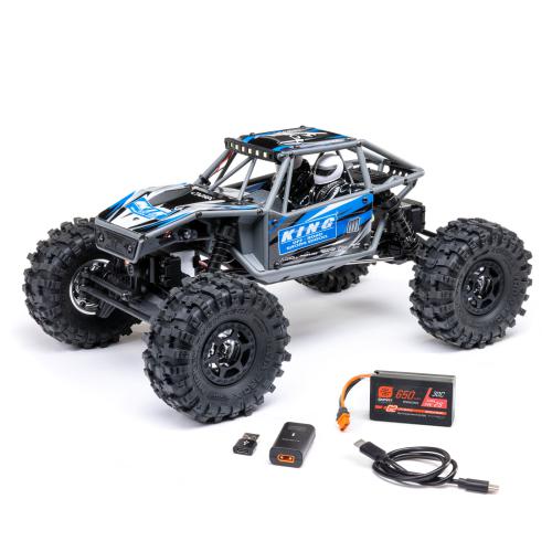 AXI-1750T1 - 1_18 UTB18 Capra 4WS 4WD Trail Buggy RTR with Battery & Charger. Blue Axial AXI-1750T1