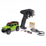 AXI-2261T1 - 1_30 SCX30 Jeep Wrangler JLU 4X4 RTR Brushed Rock Crawler. Gruen