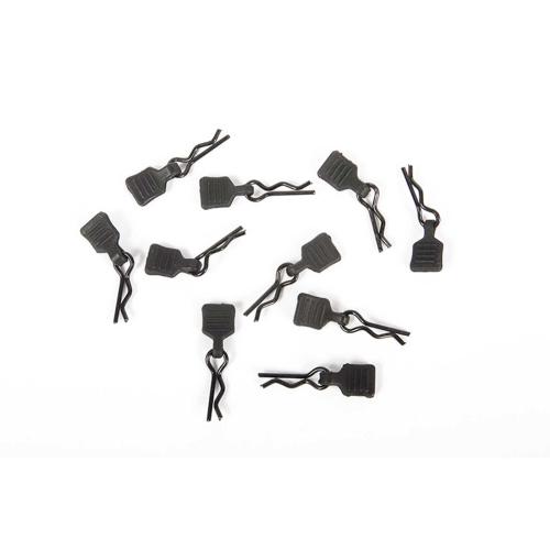 AXI206000 - 3mm Body Clip with Tab. Black (10) Axial AXI206000