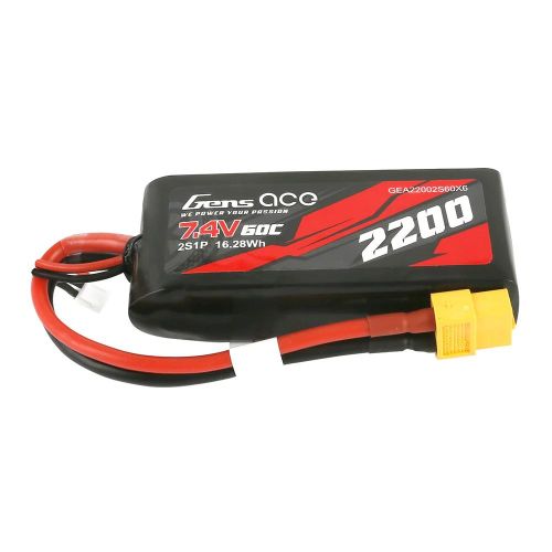 GEA22002S60X6 - Gens ace 2200 mAh 7.4 V 60C 2S1P Lipo-Akku GEA22002S60X6