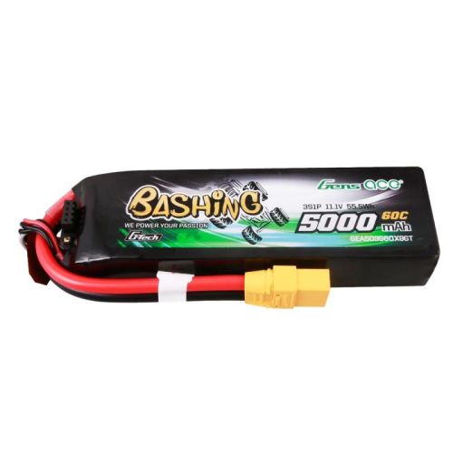 GEA503S60X9GT - Gens ace 5000mAh 11.1V 3S1P 60C Lipo Battery with XT90 Plug GEA503S60X9GT