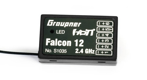 GRP-S1035 - Falcon 12 Gyro Empfaenger HoTT 6-Kanal Graupner GRP-S1035