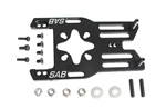 H1215-S - Alu Motortraegerplatte (Matt Schwarz) - Kraken 580