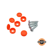 HDW-CAP-6-O - Schrauben inkl. Abdeckungen orange (Wandhalterung STC5565)