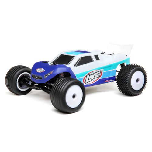 LOS01019T2 - 1_18 Mini-T 2.0 2WD Stadium Truck Brushless RTR. Blue LOSI LOS01019T2