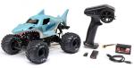 LOS01026T3 - 1_18 Mini LMT Megalodon 2S 4X4 RTR Brushed Monster Truck. Blau