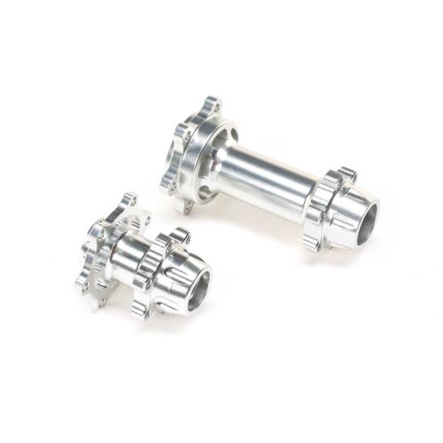 LOS362005 - Aluminum Hub Set. Machined. Silver : PM-MX LOSI LOS362005