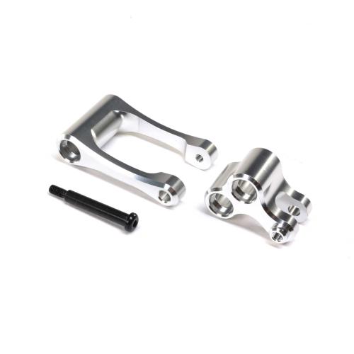 LOS364001 - Aluminum Knuckle & Pull Rod. Silver: PM-MX LOSI LOS364001