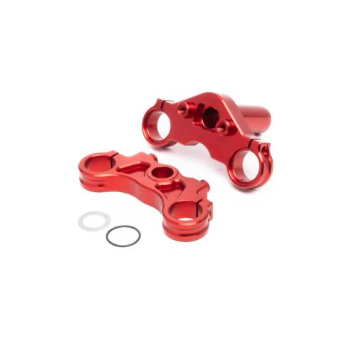 LOS364002 - Aluminum Triple Clamp Set. Red: PM-MX LOSI LOS364002