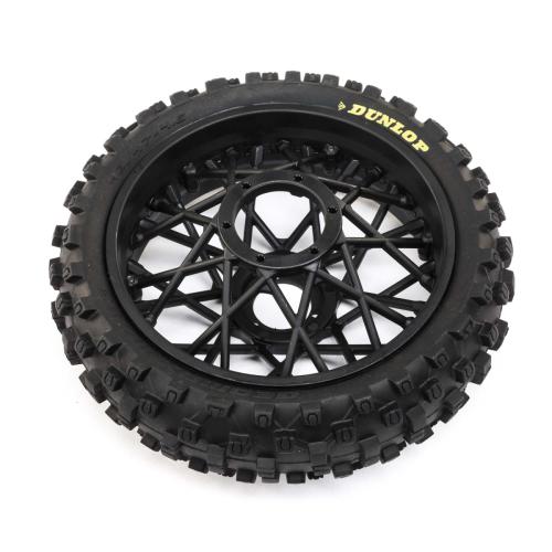 LOS46005 - Dunlop MX53 Rear Tire Mounted. Black: PM-MX LOSI LOS46005