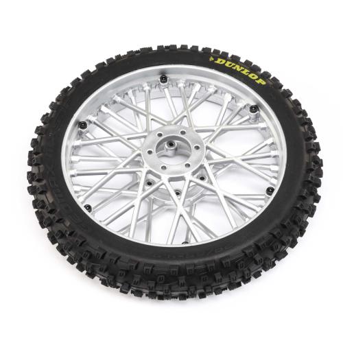 LOS46006 - Dunlop MX53 Front Tire Mounted. Chrome: PM-MX LOSI LOS46006
