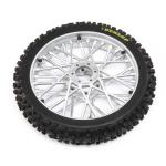 LOS46006 - Dunlop MX53 Front Tire Mounted. Chrome: PM-MX