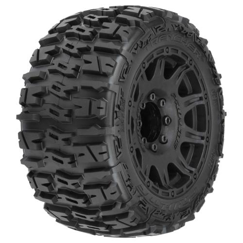 PRO1017510 - 1_8 Trencher LP F_R 3.8 MT Tires Mounted 17mm Black Raid (2) PRO1017510