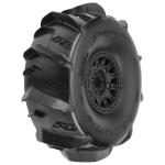 PRO1018911 - Dumont Sand_Snow Tires Mounted on Raid Black 6x30 Removable 17mm Hex Wheels (2) for Mojave 6S and UDR Front or Rear