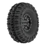 PRO1020910 - 1_24 Trencher F_R 1.0 Tires Mounted 7mm Black Impulse (4):