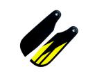 SAB-S72-Y - SAB Carbon Fiber Tail Blades 72mm Yellow