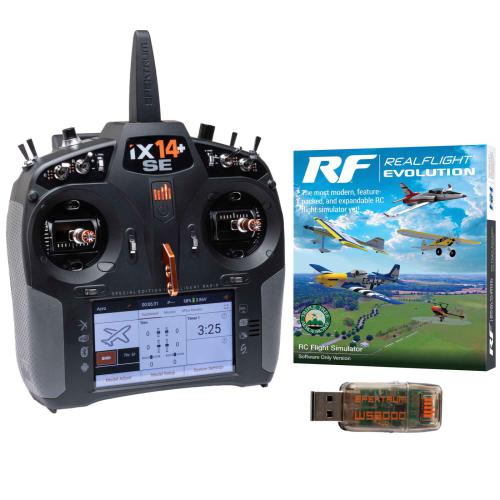 SPMR14020EUC - iX14+ SE 20-Channel DSMX Transmitter RealFlight Combo Spektrum SPMR14020EUC