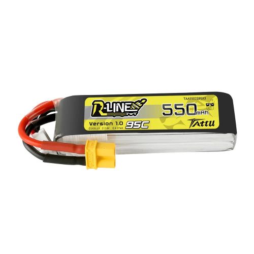 TAA5502S95XT3 - Tattu R-Line 550mAh 7.4V 2S1P 95C Lipo Battery GENS ACE TAA5502S95XT3