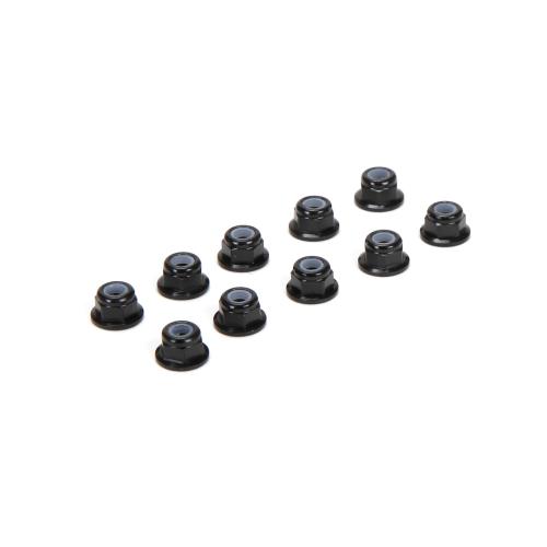 TLR336005 - M3 Flanged Aluminum Lock Nuts. Black (10) TLR336005