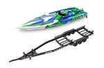 TRX57076-4GRNR-SET2 - Traxxas SPARTAN SLVR green with Trailer