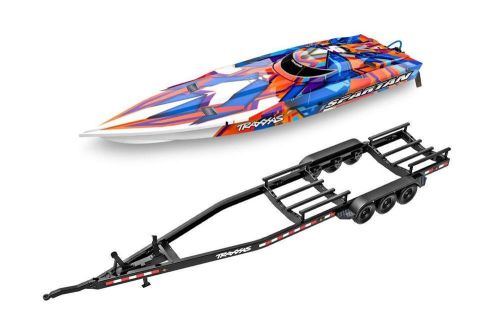 TRX57076-4ORNGR-SET2 - Traxxas SPARTAN SLVR orange mit Anhaenger TRX57076-4ORNGR-SET2