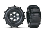 TRX7773 - Paddle-Reifen auf Felge X-MAXX schwarz (2 Stk.)